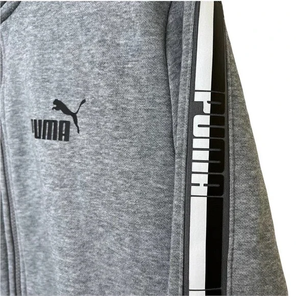 PUMA Full Zip Fleece Track Jacket Grey Size Small - Picture 6 of 14